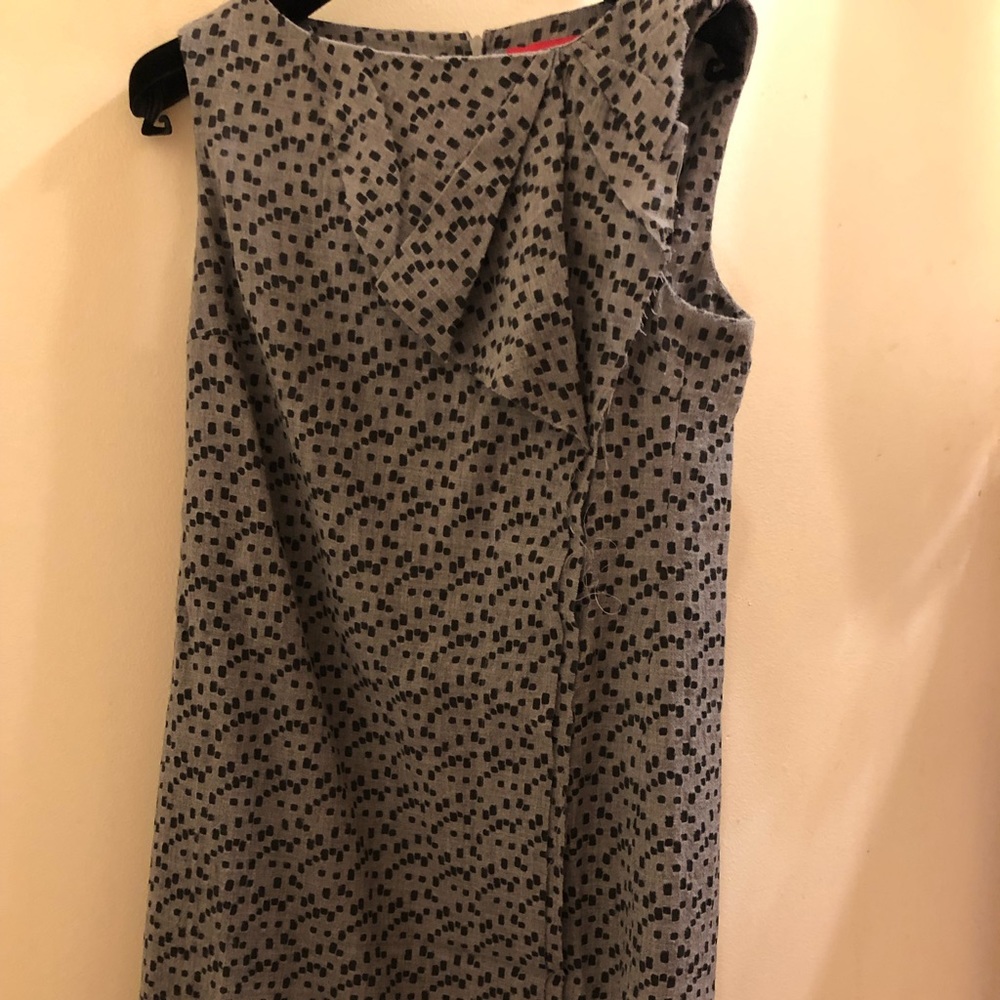LANA gray and black short dress, cotton fabric.